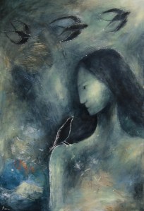 Ei Gobaith Hi / Her Hope / Cyfryngau Cymysg / Mixed Media / 42cm x 52cm (W x H) / £320